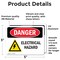 Signmission Electrical Hazard Danger Sign, Vinyl Decal, 5in W x 3.5in L, 2PK OS-2PACK-DS-D-35-L-2224 - alternate 6